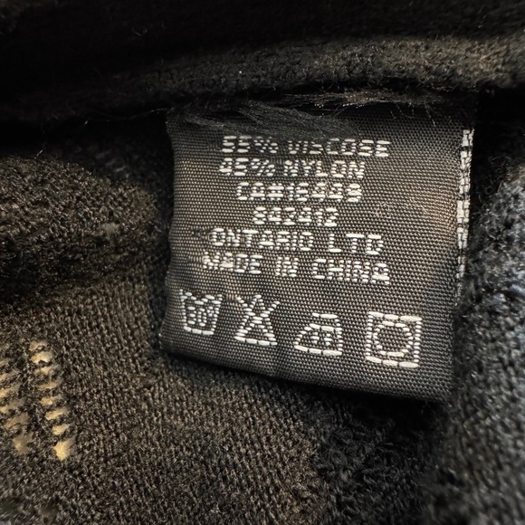Evidence sweater black lightweight open weave open front long cardigan  Sz L - Picture 8 of 8